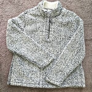 Cozy Gray Sherpa Pullover